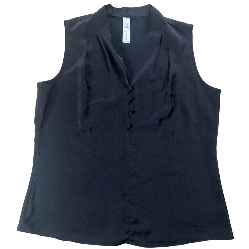 Blooming Jelly Women's Black Vest Women's Top Button Large